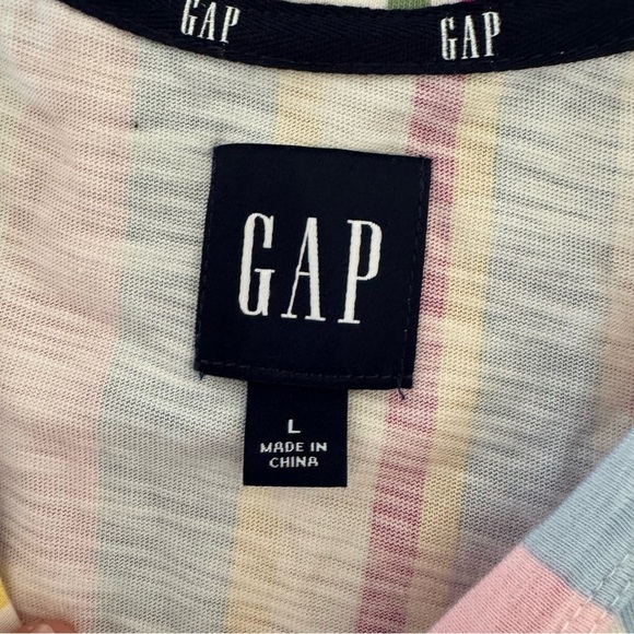 Gap Tank Top Multi-Striped Rainbow Dress Sleeveless Crew Neck Knee Length L NWT - Picture 5 of 7